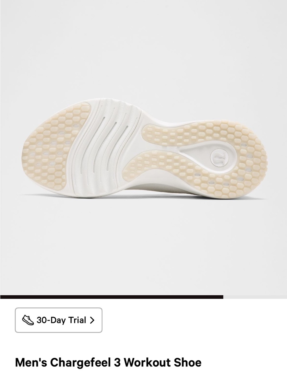 Men's Chargefeel 3 Workout Shoe - Off-White NWT without Box - Picture 7 of 8